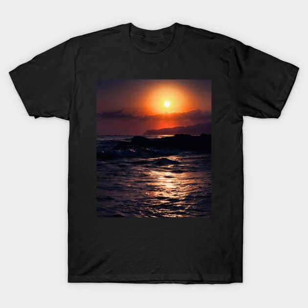 Aesthetic sunset on the beach T-Shirt by IOANNISSKEVAS